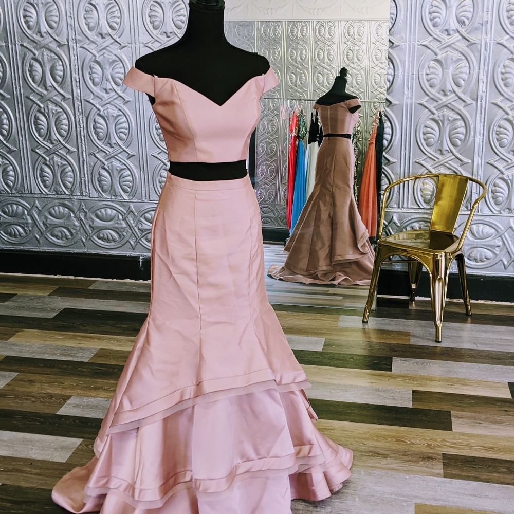 Blush 2-Piece Prom Dress